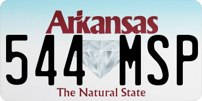 AR license plate 544MSP