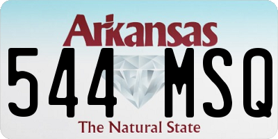 AR license plate 544MSQ