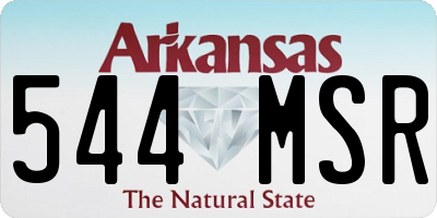 AR license plate 544MSR