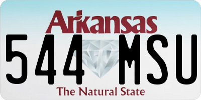 AR license plate 544MSU