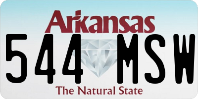 AR license plate 544MSW