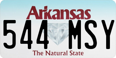 AR license plate 544MSY