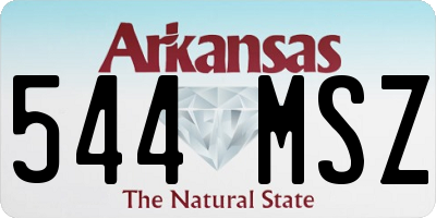 AR license plate 544MSZ