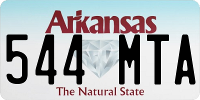 AR license plate 544MTA