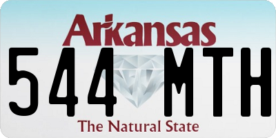 AR license plate 544MTH