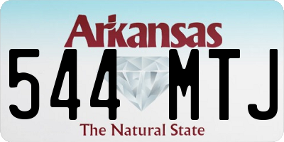 AR license plate 544MTJ