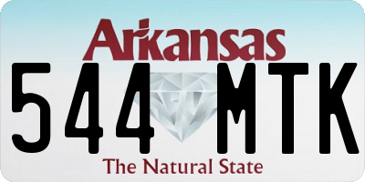 AR license plate 544MTK