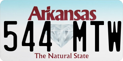 AR license plate 544MTW