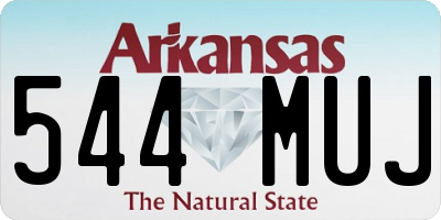 AR license plate 544MUJ