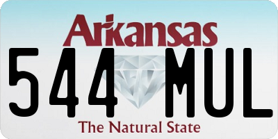 AR license plate 544MUL