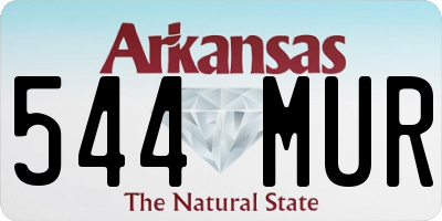 AR license plate 544MUR