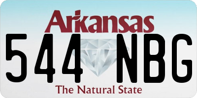 AR license plate 544NBG