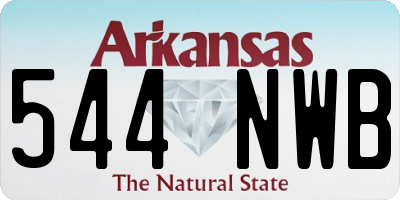 AR license plate 544NWB