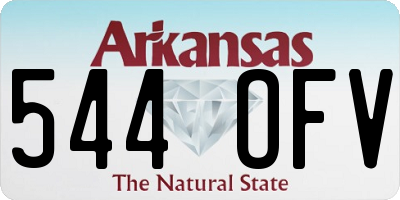 AR license plate 544OFV