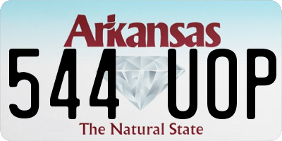 AR license plate 544UOP