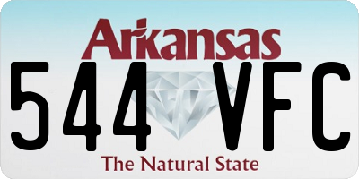 AR license plate 544VFC