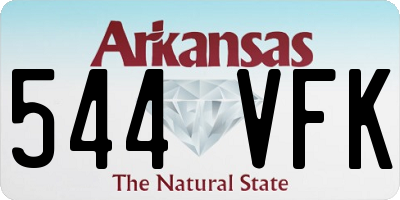 AR license plate 544VFK
