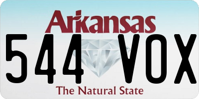 AR license plate 544VOX