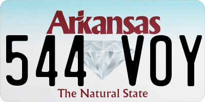 AR license plate 544VOY