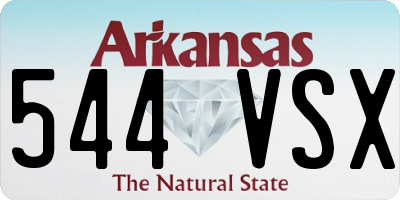 AR license plate 544VSX
