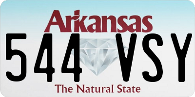 AR license plate 544VSY