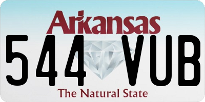 AR license plate 544VUB