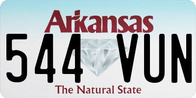 AR license plate 544VUN
