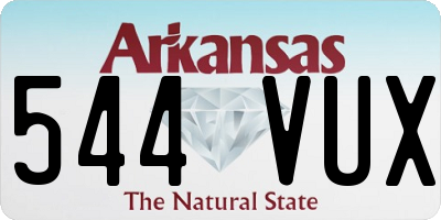 AR license plate 544VUX