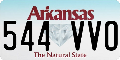 AR license plate 544VVO