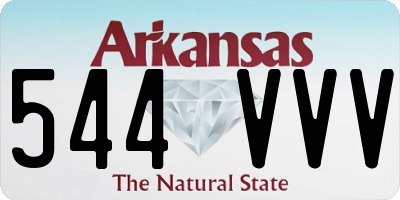 AR license plate 544VVV
