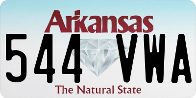 AR license plate 544VWA