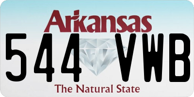 AR license plate 544VWB