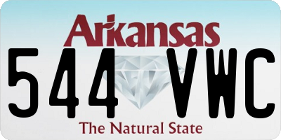 AR license plate 544VWC