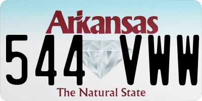 AR license plate 544VWW