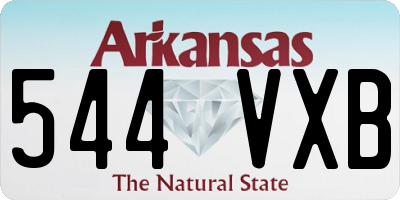 AR license plate 544VXB