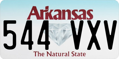 AR license plate 544VXV