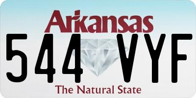 AR license plate 544VYF