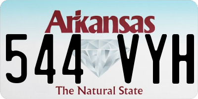AR license plate 544VYH