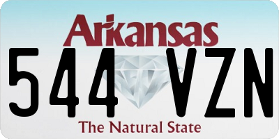 AR license plate 544VZN