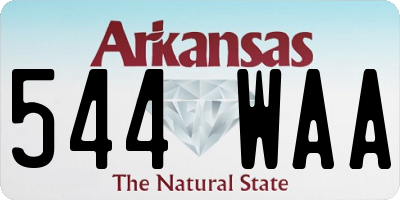 AR license plate 544WAA