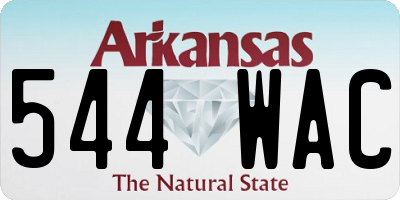 AR license plate 544WAC