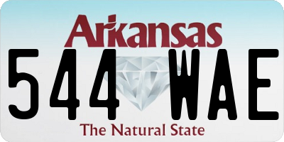 AR license plate 544WAE