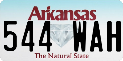 AR license plate 544WAH