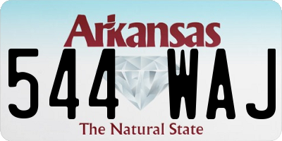 AR license plate 544WAJ