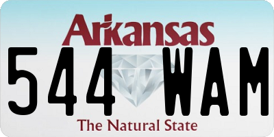 AR license plate 544WAM