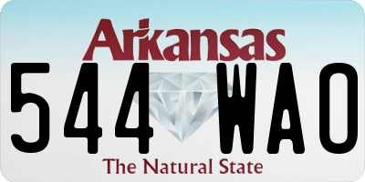 AR license plate 544WAO