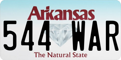 AR license plate 544WAR