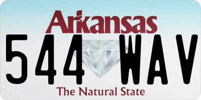 AR license plate 544WAV