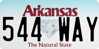 AR license plate 544WAY