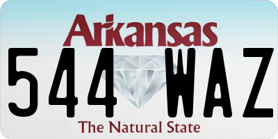 AR license plate 544WAZ